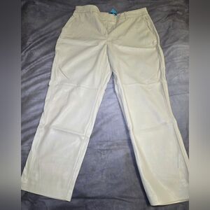 Maison d'Amélie Paris Faux Leather Pants- Size 10 Ivory/Cream NWT